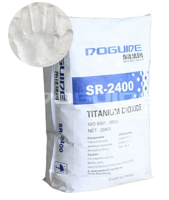 DOGUIDE SR-2400 루틸 티타늄 이산화, 높은 흰색과 색소 강도를 위해 Si-Al 밀도가 높은 실리카 코팅 및 극저분 시브 잔류