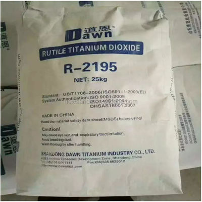 Dawn Titanium R-2195 CPSIA 안전 테스트 인증과 함께 Rutile TiO2, 납 함량이 검출되지 않았고 제한된 플탈레이트가 검출되지 않았습니다.