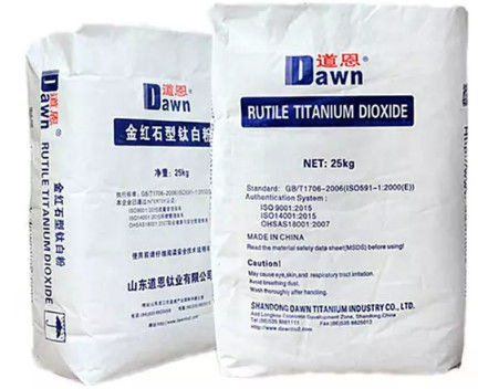 Dawn Titanium R-2195 CPSIA 안전 테스트 인증과 함께 Rutile TiO2, 납 함량이 검출되지 않았고 제한된 플탈레이트가 검출되지 않았습니다.