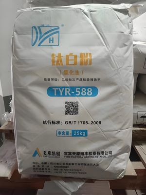 Chloride Process Rutile Titanium Dioxide TYR-588 for Water and Solvent-based Paint with 25kg Package ISO591:R2 Standard