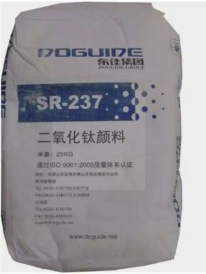 SR-237 좋은 흰색, 높은 내구성 및 뛰어난 분산성 Rutile Titanium Dioxide Pigment