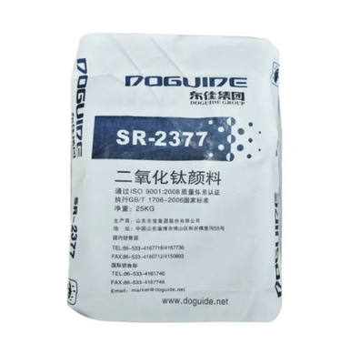 DOGUIDE SR-2377 로틸 티타늄 이산화, Zr-Al 비 유기 코팅으로 높은 흰색과 뛰어난 수분분해성