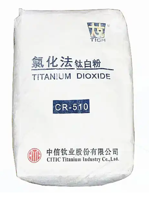 CITIC CR-510 루틸 티타늄 이산화, 100% 루틸 함유, 시트 잔류가 극히 낮고 코팅 및 플라스틱에 대한 훌륭한 흰색