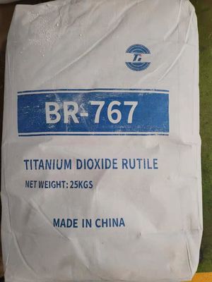 BR-767 루타일 이산화티타늄 TiO2 안료 (Si-Al 복합 코팅), 높은 루타일 전환율 ≥98.5%, 입자 크기 0.22-0.28μm
