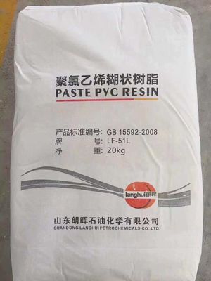 9002-86-2 Langhui LF-51L PVC 풀 수지 K72 현탁액 낮은 점성